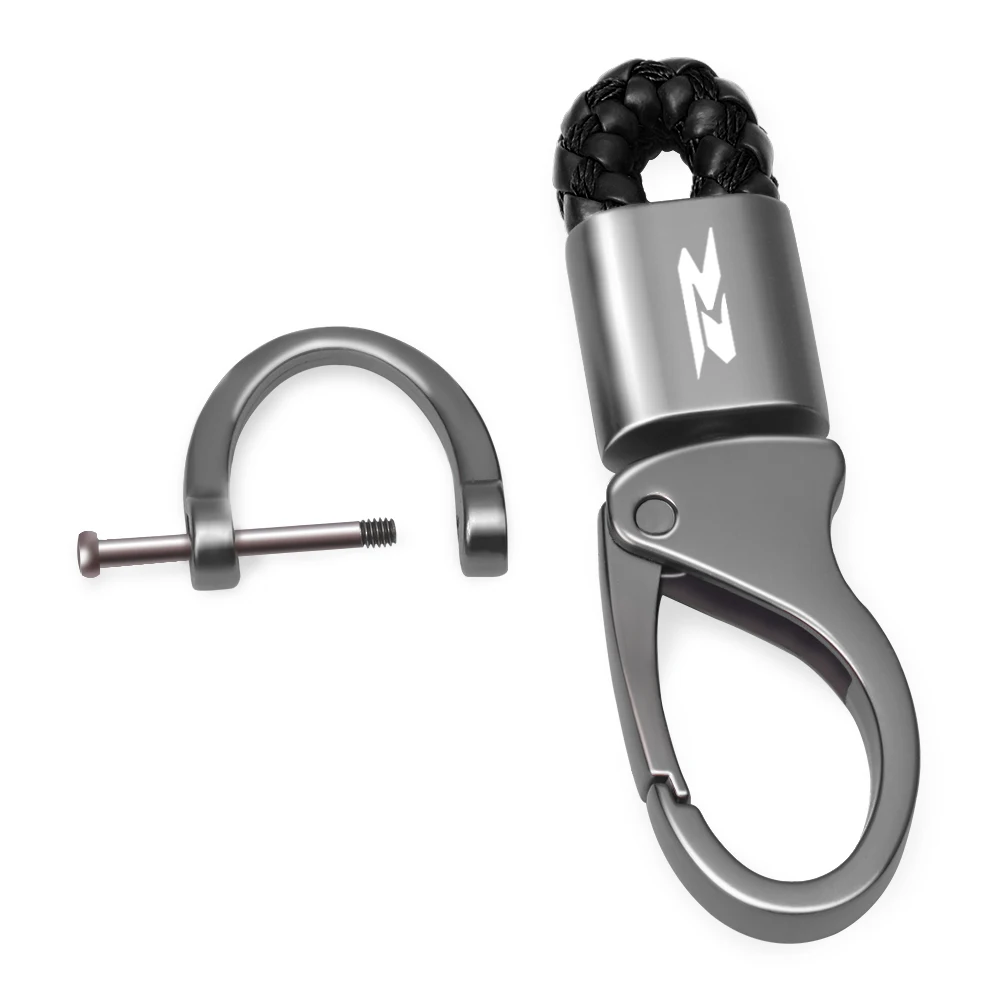 Motorcycle keychain with rotatable woven rope Leather Key chain For SUZUKI GSXR GSX-R 125/150/250/600/750/1000 GSR 750 600 400