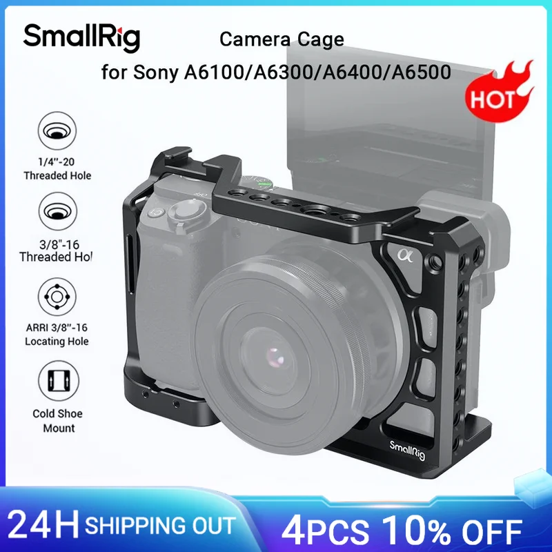 Smallrig a6400-カメラケージ,sona6300 a6400 a6500用,1/4インチおよび