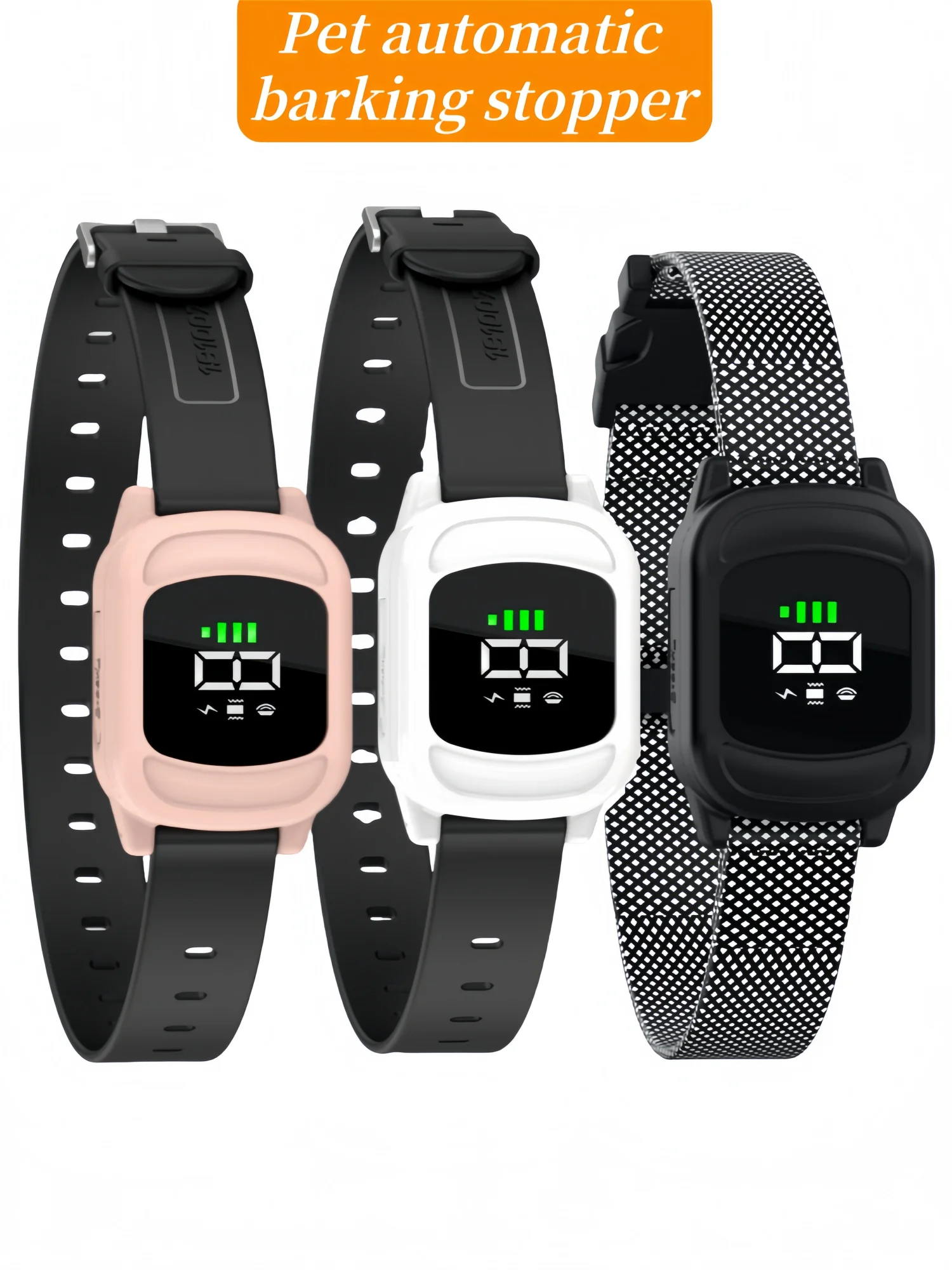 Collier de chien Anti-aboiement automatique, étanche IP67, bouchon d'aboiement de Type C Rechargeable, Stop Barkin, collier d'entraînement électrique pour chien