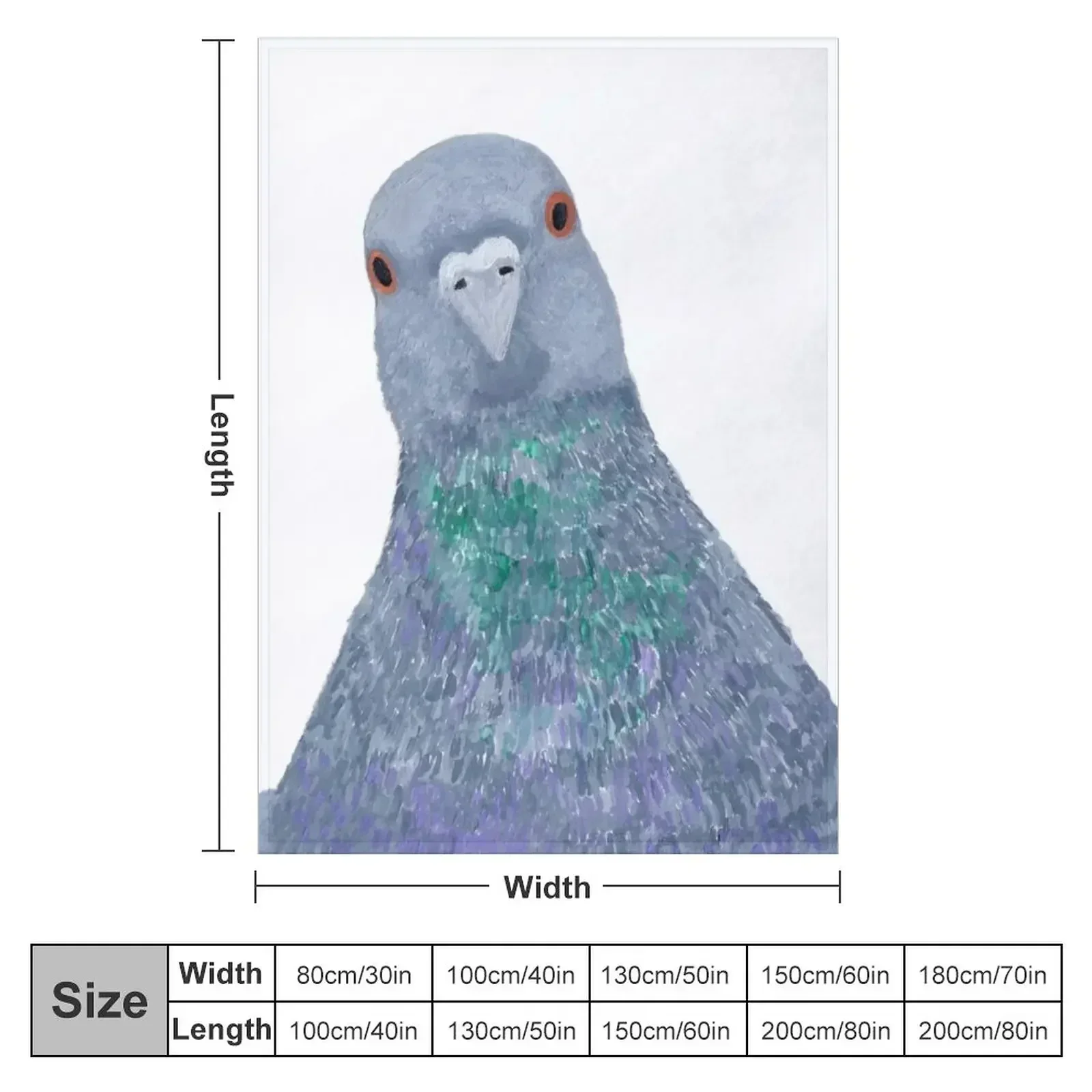 Pigeon Wild Rock Dove Bird Throw Blanket couch cozy soft plush fuzzy picnic outdoor blanket