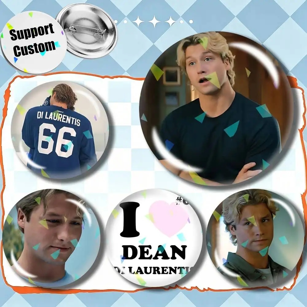 The Score Dean O-Off Campus Customizable Round Brooch Pins, Personalized Badges With Broken Glass Design Fashion Accessory