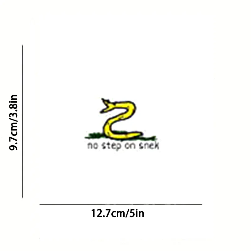 No Step On Snek Graphic Snake Funny Car Sticker For Laptop Bottle Car Truck Motorcycle Vehicle Paint Window Wall Cup Fishing Boa