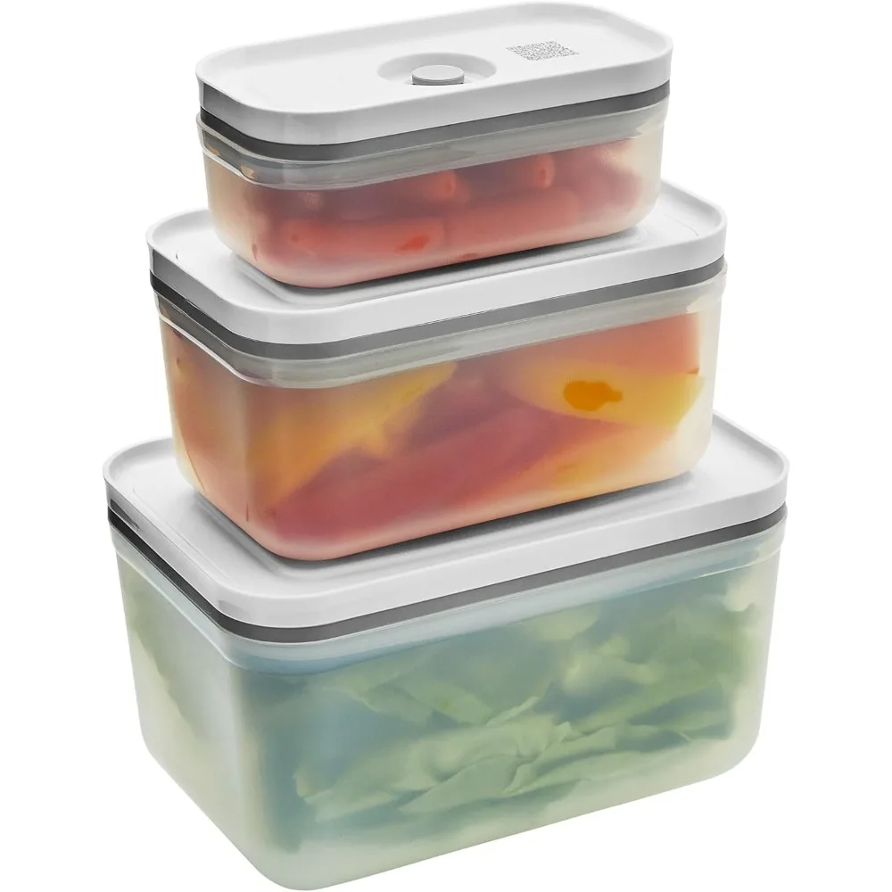 

3-Piece BPA-Free Plastic Food Storage Containers, Keeps Food Fresh Longer, Assorted Sizes for Meal Prep