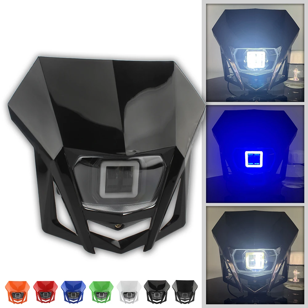 

Motorcycle LED headlight Fairing for Kawasaki Suzuki KTM Yamaha Honda KLX CRF WR YZ 250 450 Supermoto Motocross Accessories