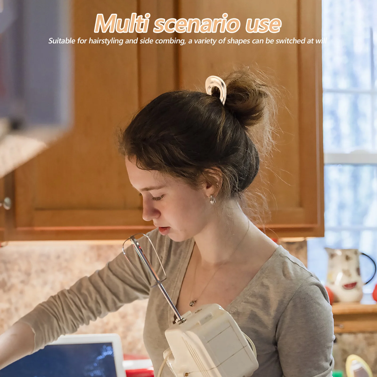 

2 шт. U-образная волнистая металлическая вилка для волос, французская заколка для волос, заколка для стильной спиральной прически и булочки, милые заколки для волос