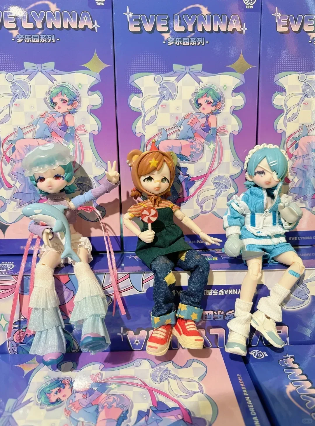 إيف لينا دريم بارك سلسلة ألعاب صندوق أعمى ، دمى متحركة ، إصدار Q ، Bjd ، Mjd ، نموذج قابل للتحصيل ، ديكور طاولة كاواي #3