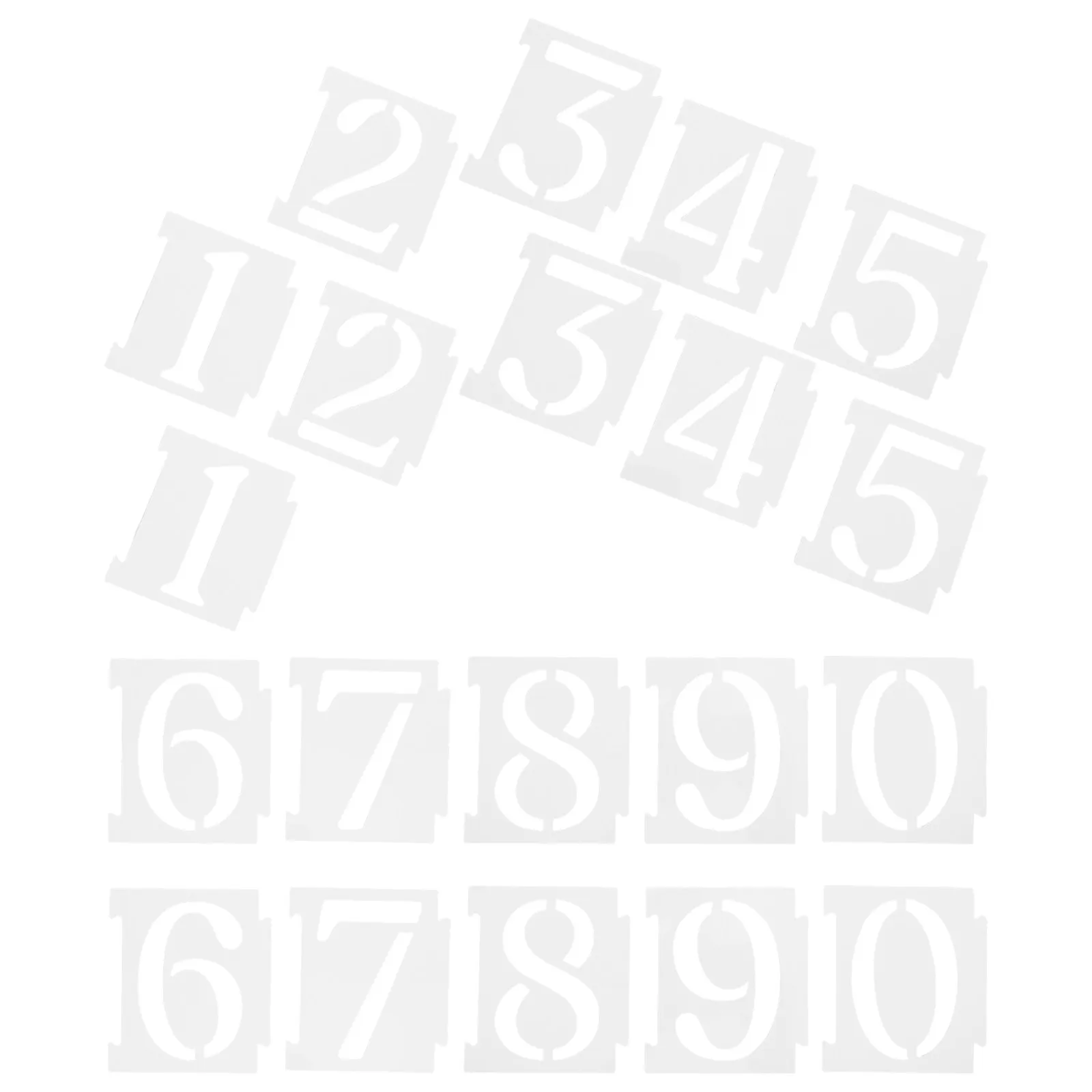 Number Stencils 20 Piece Reusable Plastic Painting Templates for Address Mailbox Curb Concrete Wall DIY