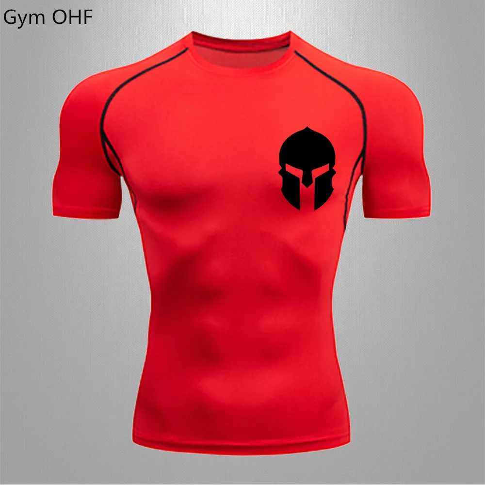 Men Short Sleeve T Shirts Compression Running Shirt Jerseys Sport Workout Clothes For Men Gym Fitness Bodybuilding T-shirts Tops