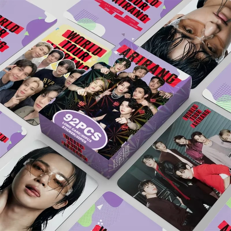 

92Pcs Boy Group Korean Wave Male Band New Album ARIRANG Photo Cards Decoration LOMO Card Stickers For Fans Gifts