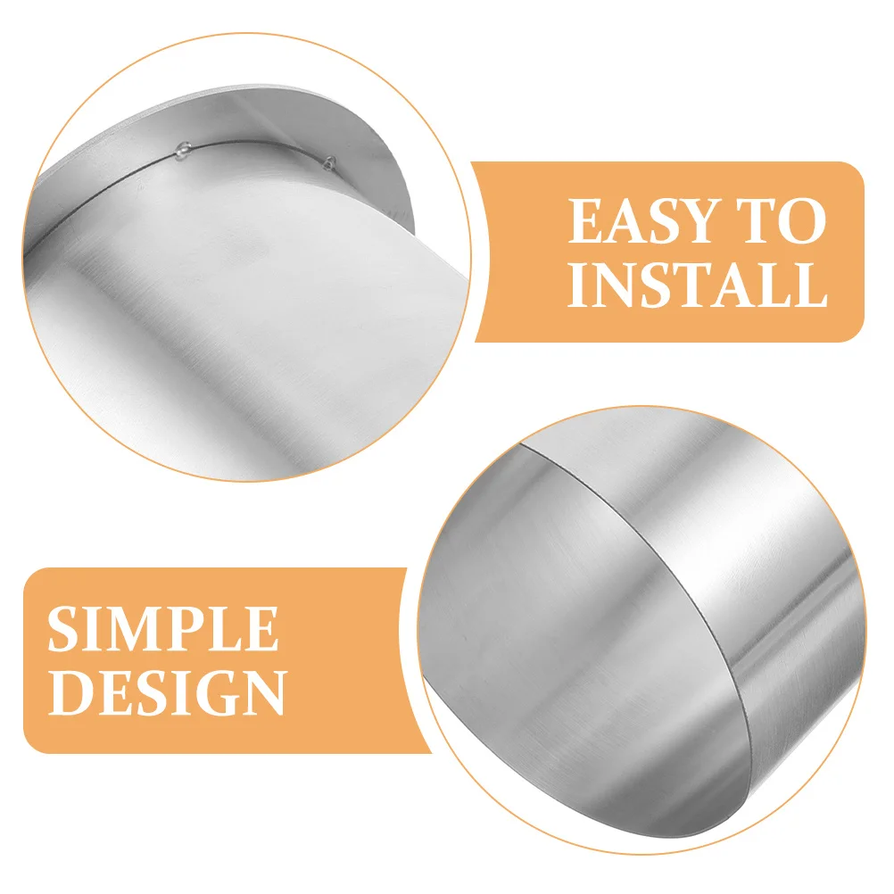 

Stainless Steel Trash Can Lid Round Countertop Recessed Cover For Kitchen Bathroom Built-In Flap Waste Bin Flush Mount