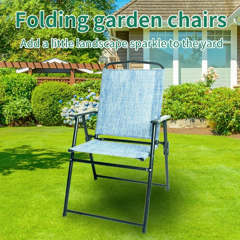 For Outdoor Lightweight Modern Garden Chair Dining Backrest Chair Patio Portable Office