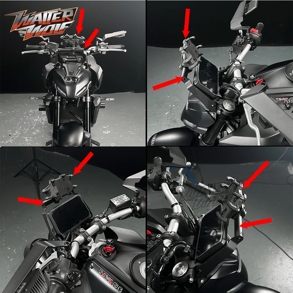 22mm Mobile Phone Stand GPS Sat Nav Holder Navigation Mounting Bracket For Yamaha MT-07 Y-AMT MT07 MT 07 Motorcycle Accessories