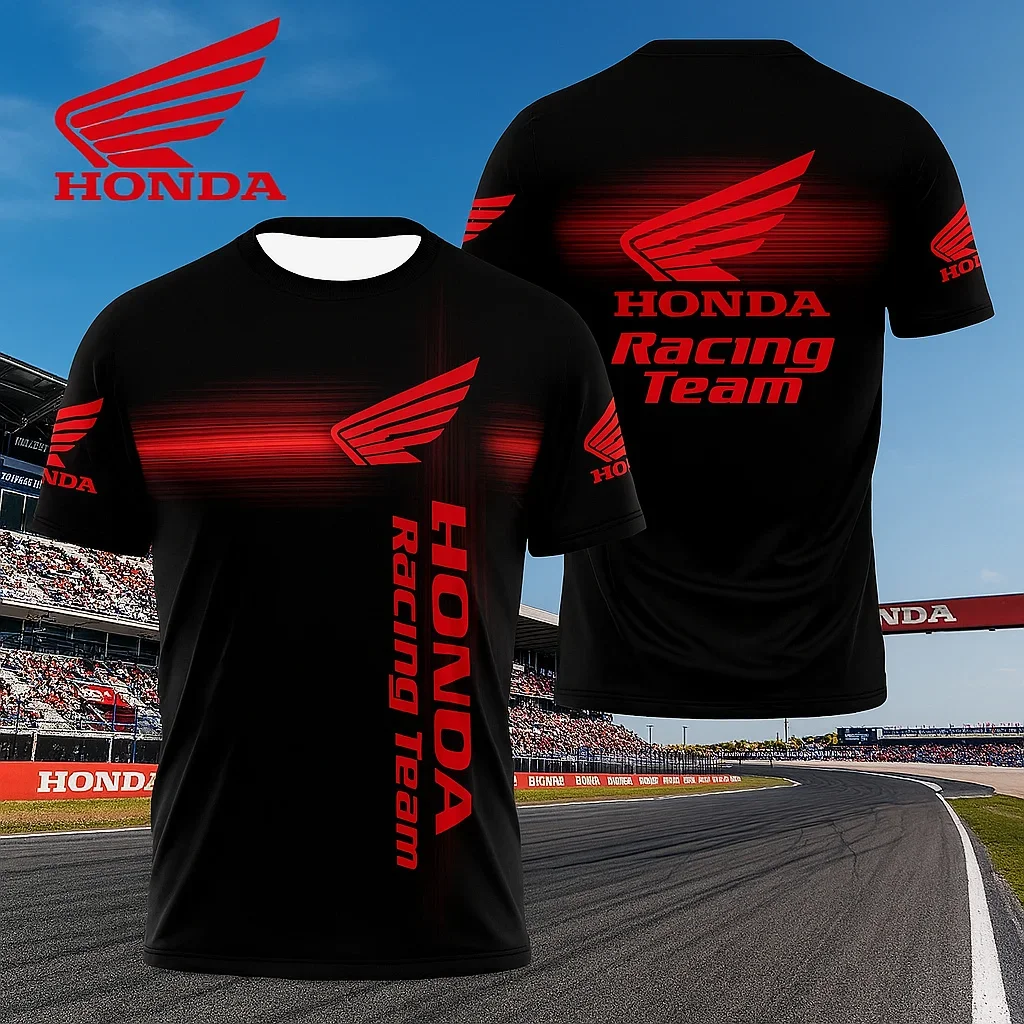 

Summer Honda Men's T-Shirt Short Sleeve Quick-Dry Jersey Car Brand Sports Motorcycle Racing Fashion Casual​