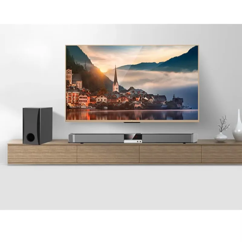 

100W 2.1ch Subwoofer Soundbar Wireless Sound bar Speaker System for TV Home Theatre with Microphone Function Home Karaoke