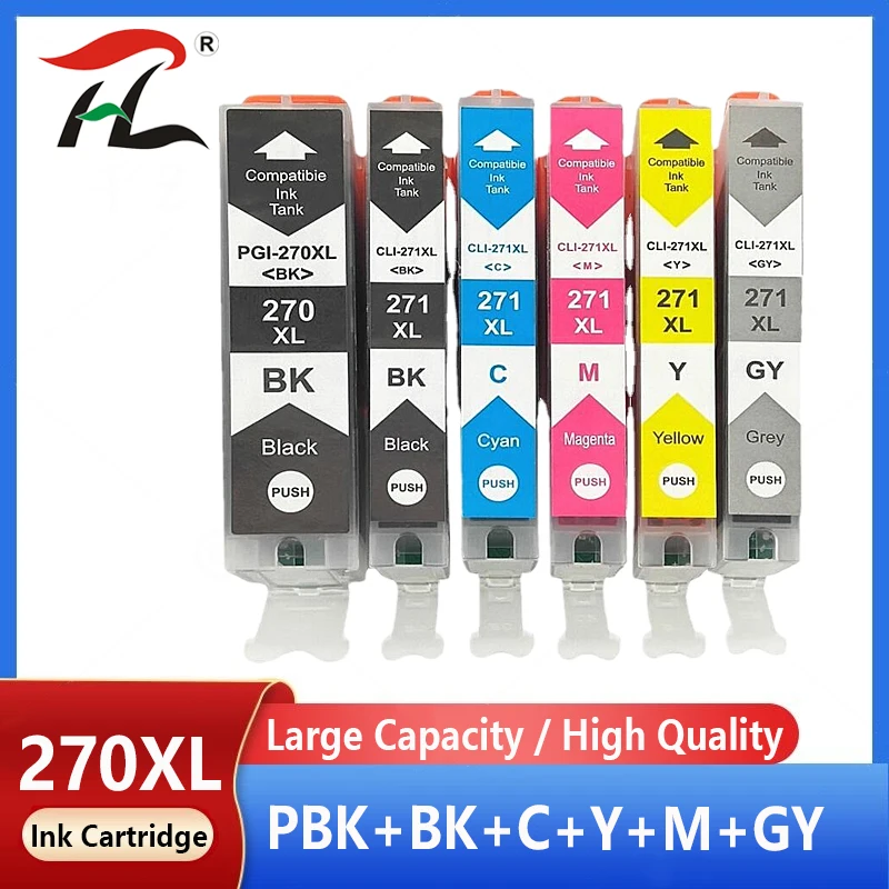 PGI270 CLI271 Ink Cartridges Replacement for PGI-270 CLI-271 270xl 271xl For canon MG7720 TS8020 TS9020 TS5020 printer