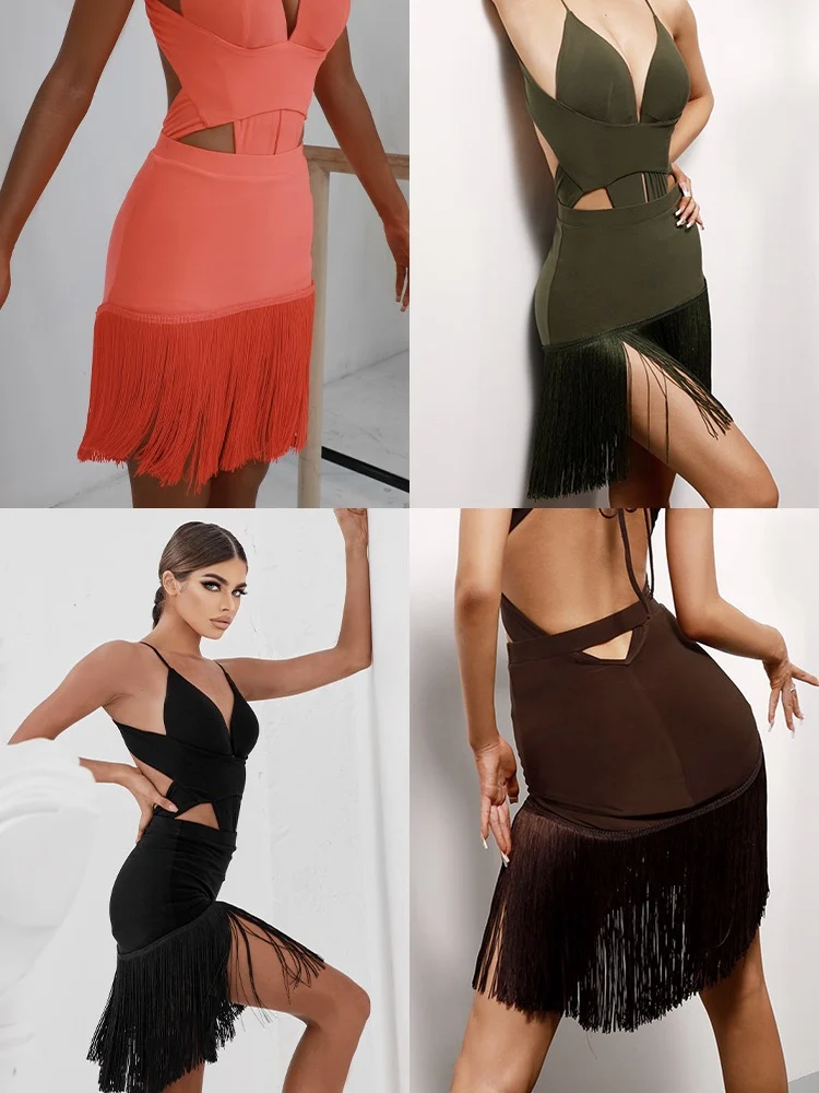 ZYMdancestyle Latin Dance Fringe Skirt Sexy Dance Dress ZYM Rich Tassel Dance Look Sia Fringe Skirt #2215