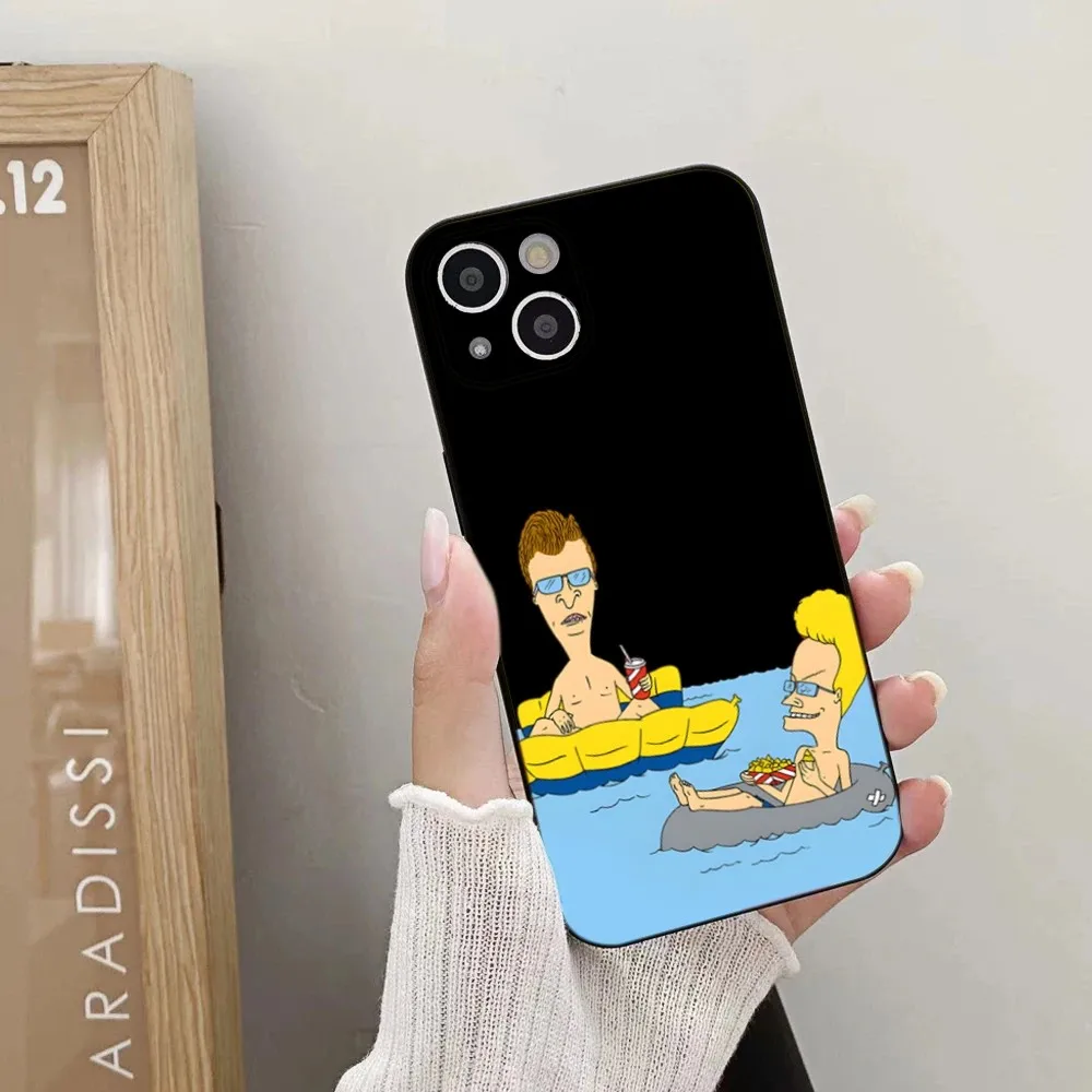 B-Beavis and Butthead Phone Case For iPhone 15,14,13,12,11 Plus,Pro,Max,XR,XS,X,7,8 Plus,SE,Mini Silicone Soft