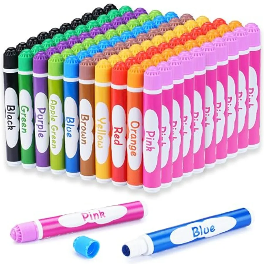 

100 Pack Dot Markers 10 Assorted Colors 10 Sets x 10 Colors Washable Dot Paint Markers for Toddlers Preschool Crafts Kits Color
