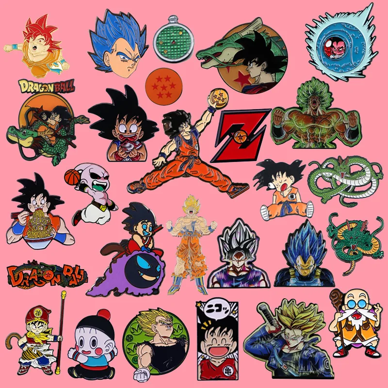 

Dragon Ball Anime Cartoon Figure Brooch Enamel Pin Metal Lapel Pins Collection Peripheral Accessories DIY Decor Gift