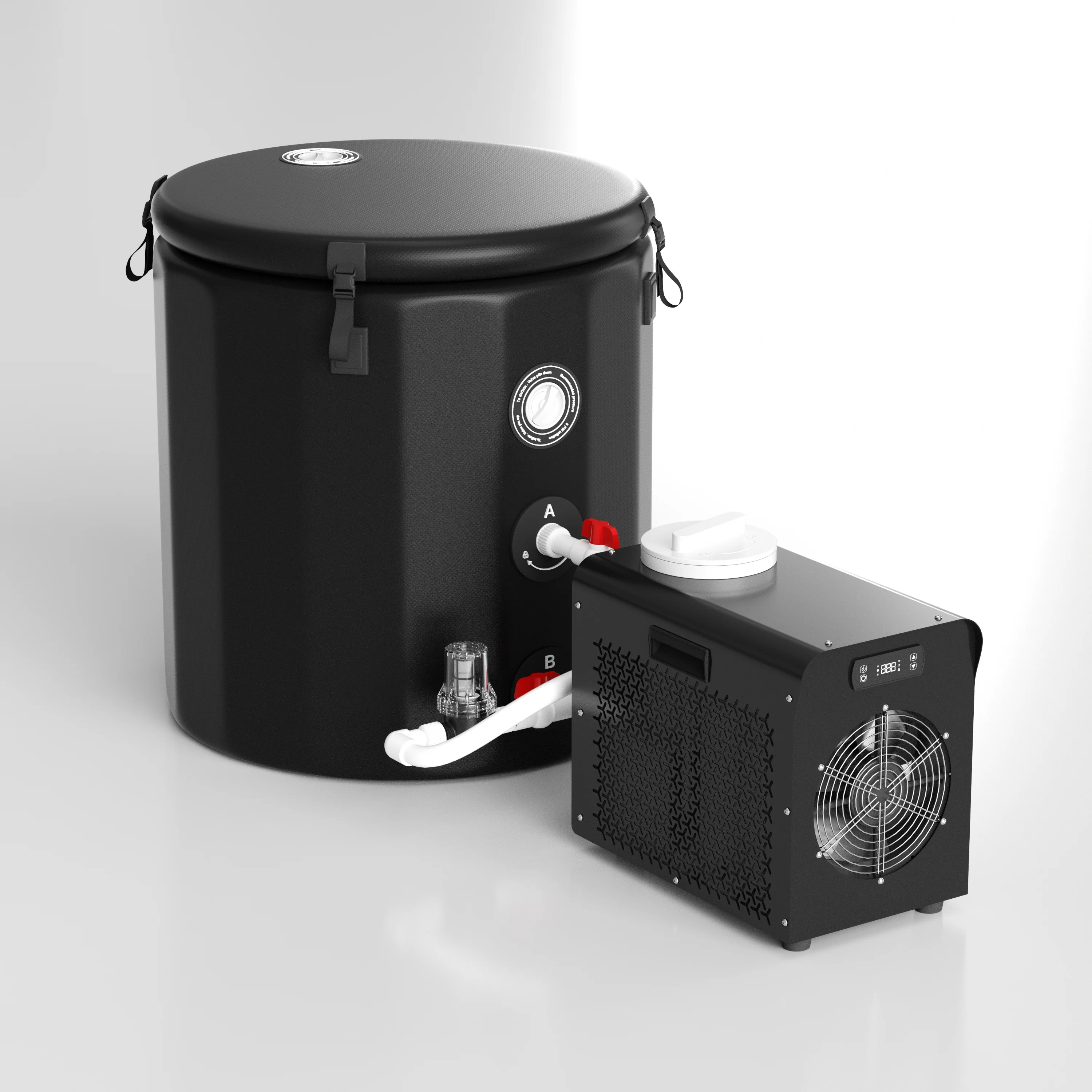 Icegalax CE Certified Ice Bath with Chiller and Filter for Health and Wellness 1/3HP Water Chillers and Cold Plunge Tub