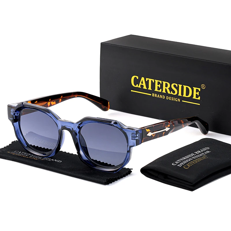 

CATERSIDE Punk Square Sunglasses Men Vintage Thick Frame High-Quality Retro Women's Sun Glasses Party and Holiday Travel Eyewear