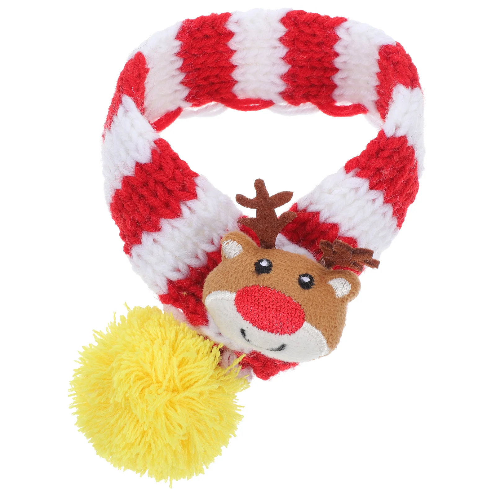 

Christmas Pet Scarf for Cats Dogs Soft Comfortable Pom Pom Decorative Holiday Scarf Fashionable Pet Xmas Accessory