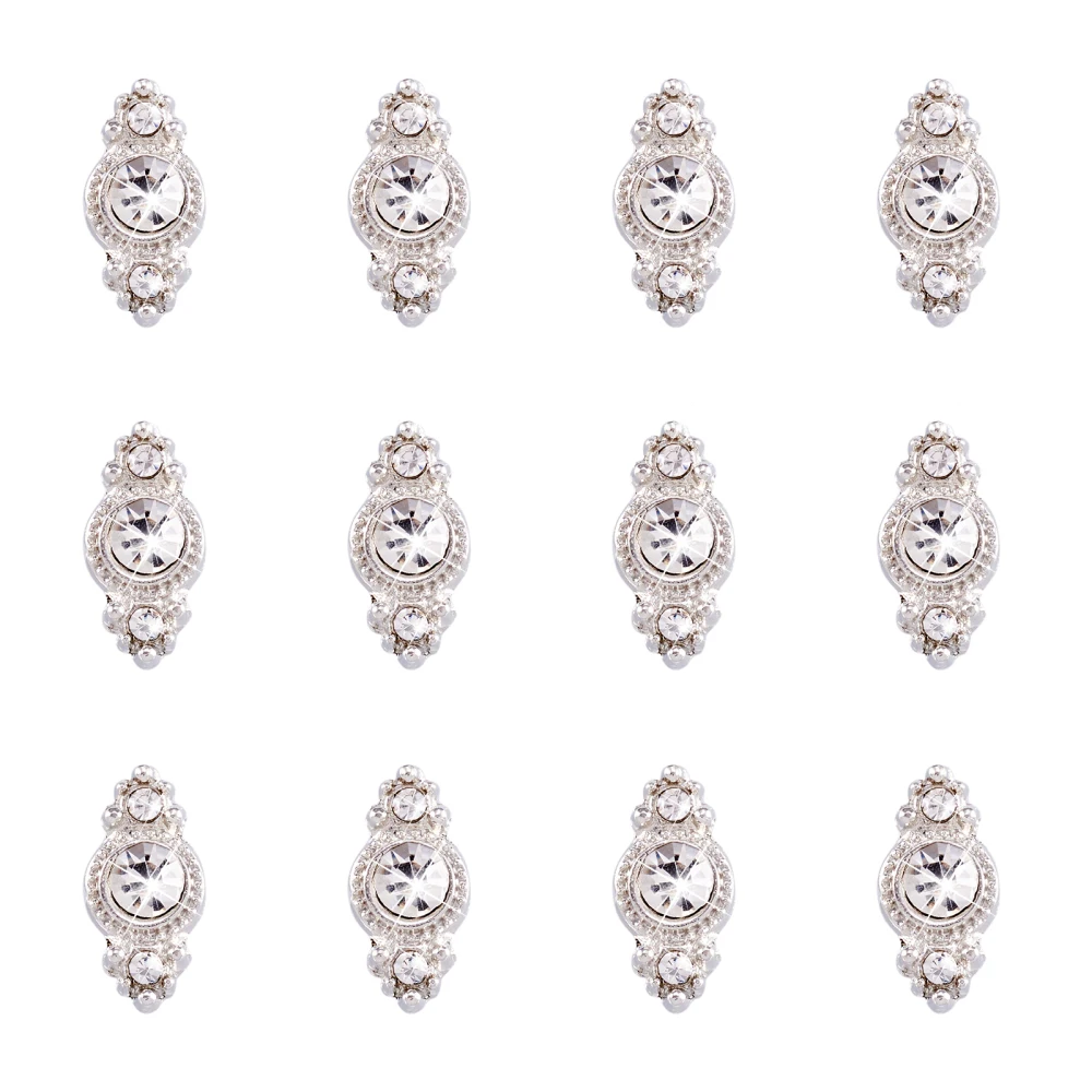 

20pcs Alloy Rhinestone Bar Spacer Metal Spacer Bars Connectors Beads For Needlework Beads Jewelry Making DIY Bracelet Necklace