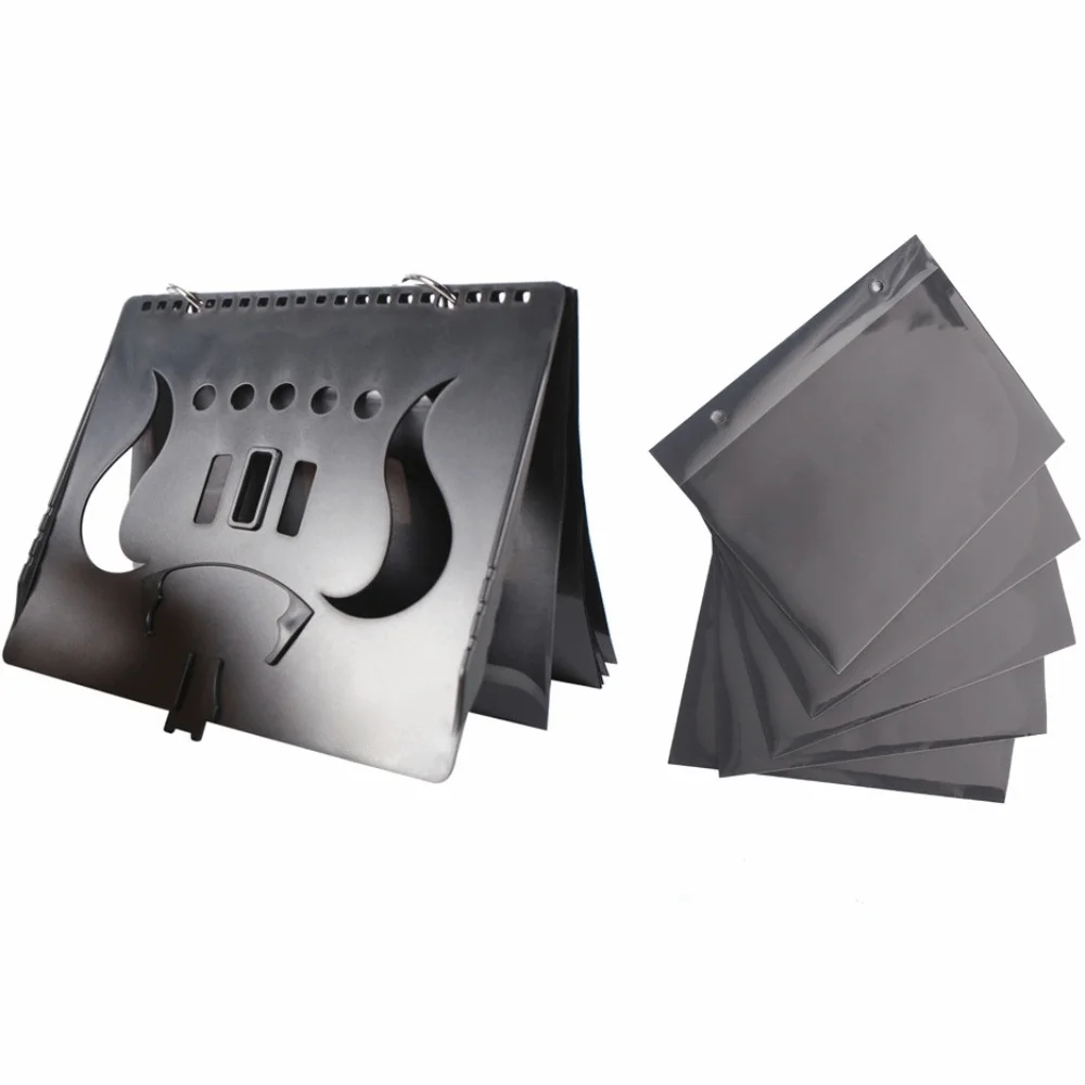 Plastic Sheet Music Holder Black With 5 Page Music Sheet Folders Music Flip Folder Marching Band Folder For Performances