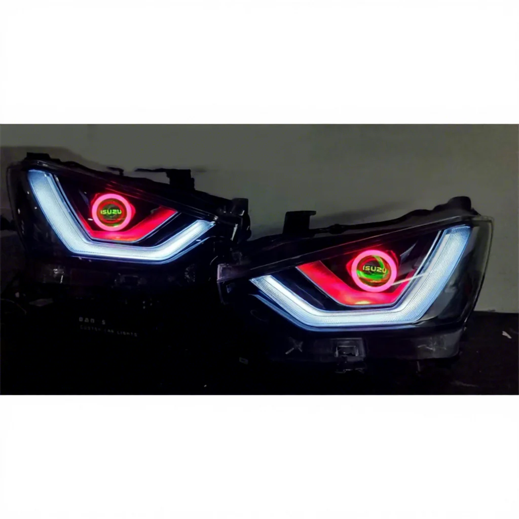 Brand New Custom Aftermarket Headlights For Isuzu Dmax Projector 2007-2012 Headlights Assembly
