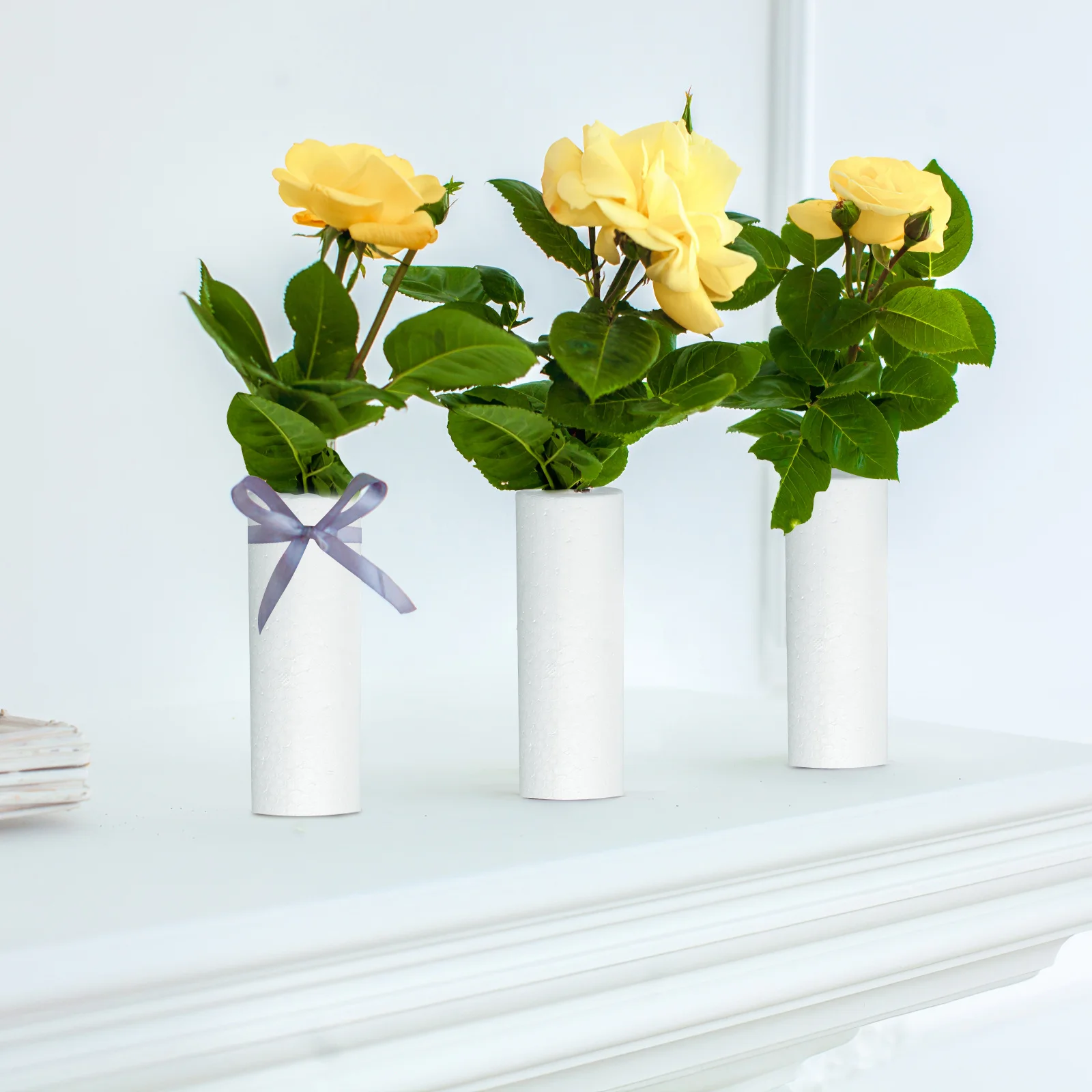 

6Pcs Foam Cylinders Premium DIY Craft Material Christmas Party Decor Decorative Cylinder Ornaments Cylinder Foams