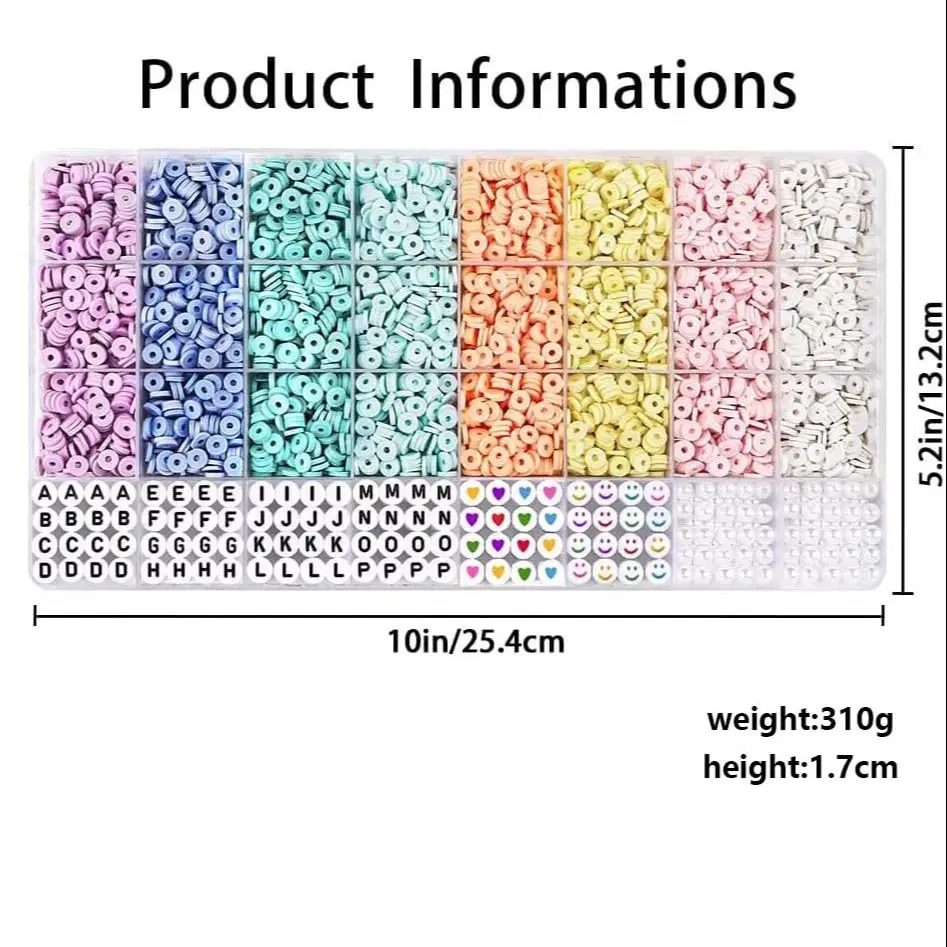 3860 sztuk zestaw do robienia bransoletek z koralików glinianych 8 pastelowych kolorów polimerowych koralików Heishi dla dziewczynek Adul dla DIY