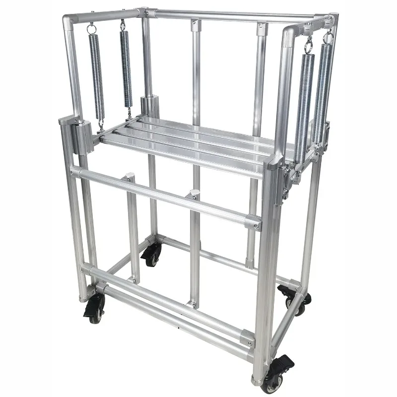 Automatic lifting spring car Aluminum alloy lean tube Unpowered low-cost material lifting frame
