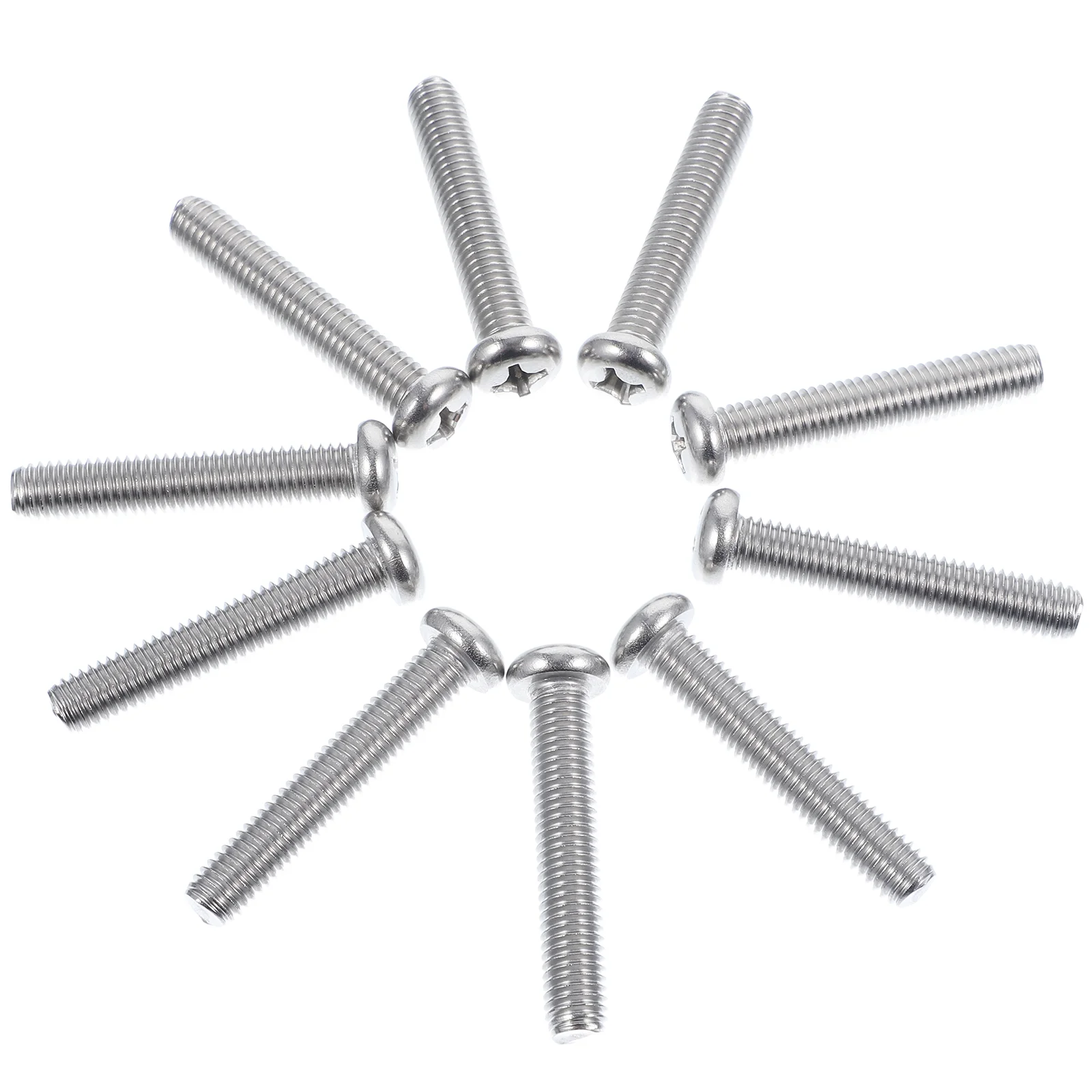 10 Pcs Screw Mount Screws Stainless Steel Wood Monitor Cross Head Machine Wall Anchor Mounting Stand