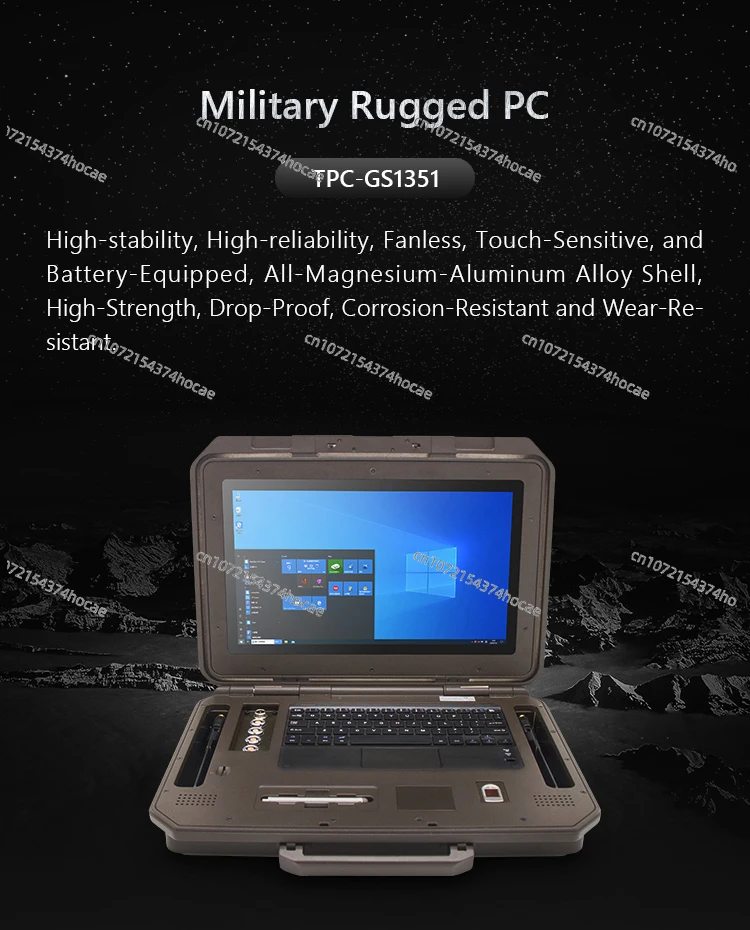 كمبيوتر محمول متين مقاوم للماء والصدمات مقاس 13 بوصة win10 #2