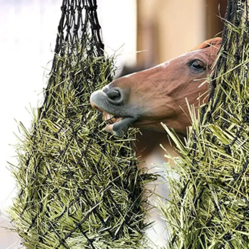 

[LA] 1 шт. Прочная сетка для сена с мелкими отверстиями, товары для ухода за лошадьми, оборудование для медленного кормления, мешки-сетки для сена для лошадей