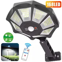 168LED/COB Solar Light with Motion Sensor Outdoor Street Lights 8 Light Powered Outdoor Light Motion Sensor for Yard Street Lamp