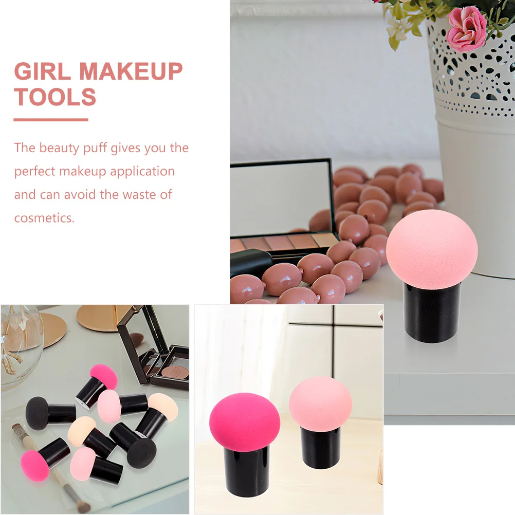 6 stücke Trocken Nass Pilz Make-Up Foundation Puderquaste Langlebige Weiche Werkzeuge Für Frauen Mädchen Make-Up Zubehör