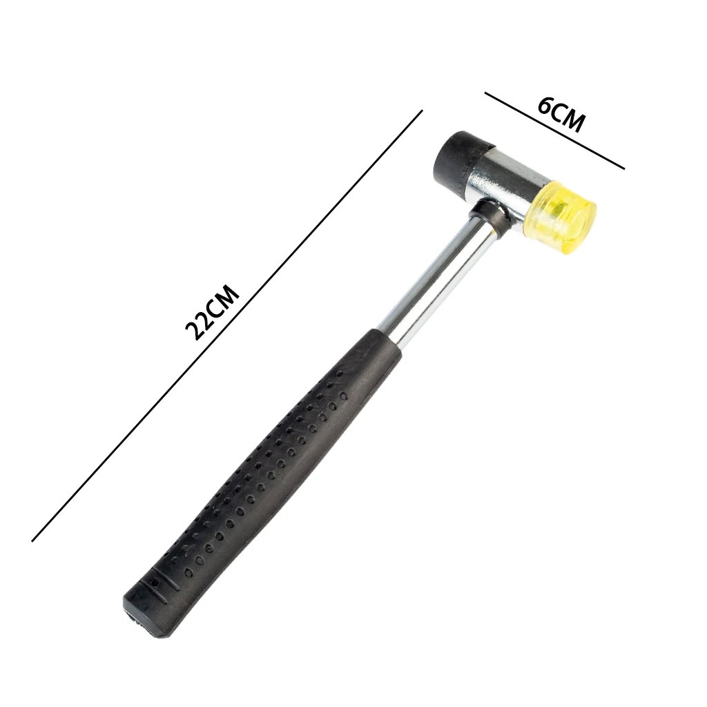 Martello Double Face Soft Touch impugnatura rivestita in plastica nera martello in gomma a doppia testa strumento portatile strumento fai da te per
