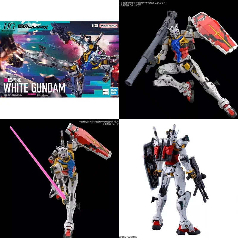 

Original Bandai Hg 1/144 White Gundam G Cross Time War Gquuuuuux Collectible Anime Action Figure Assembly Model Toys Gifts
