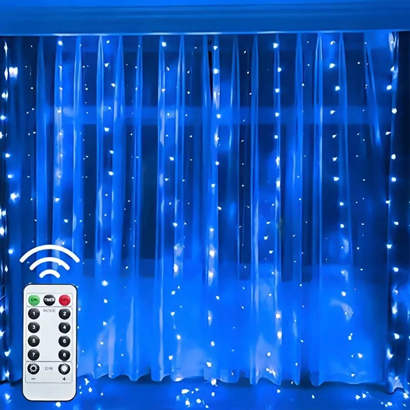 

Fairy USB Lights String 8 Modes LED Garland Curtain Lights Remote Control Wedding 2025 Christmas Decor for Home Bedroom New Year