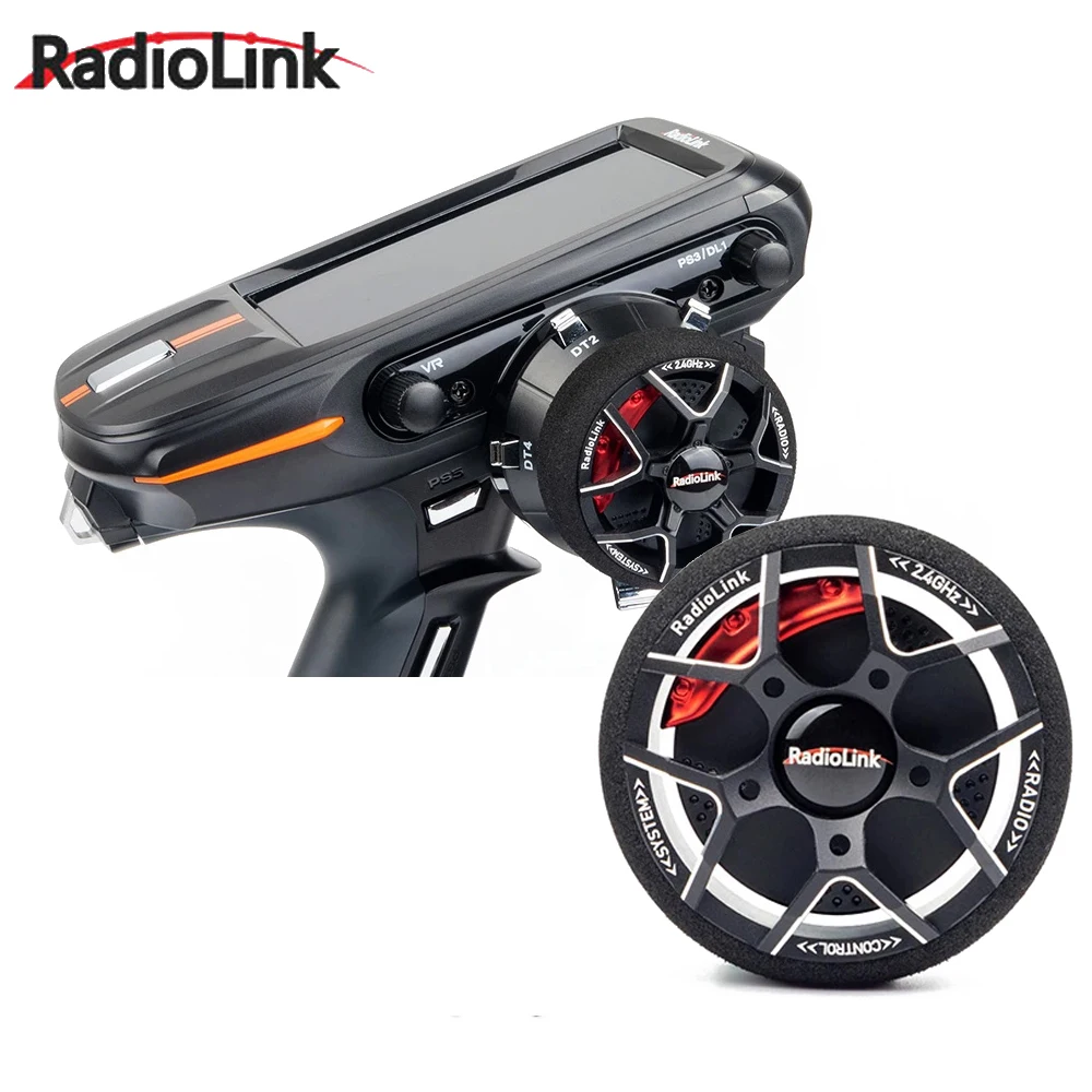 Radiolink Aluminum Alloy Transmitter Steering Wheel Compatible With RC4GS RC6GS RC8X D-axis Remote Control For RC Car Truck Boat