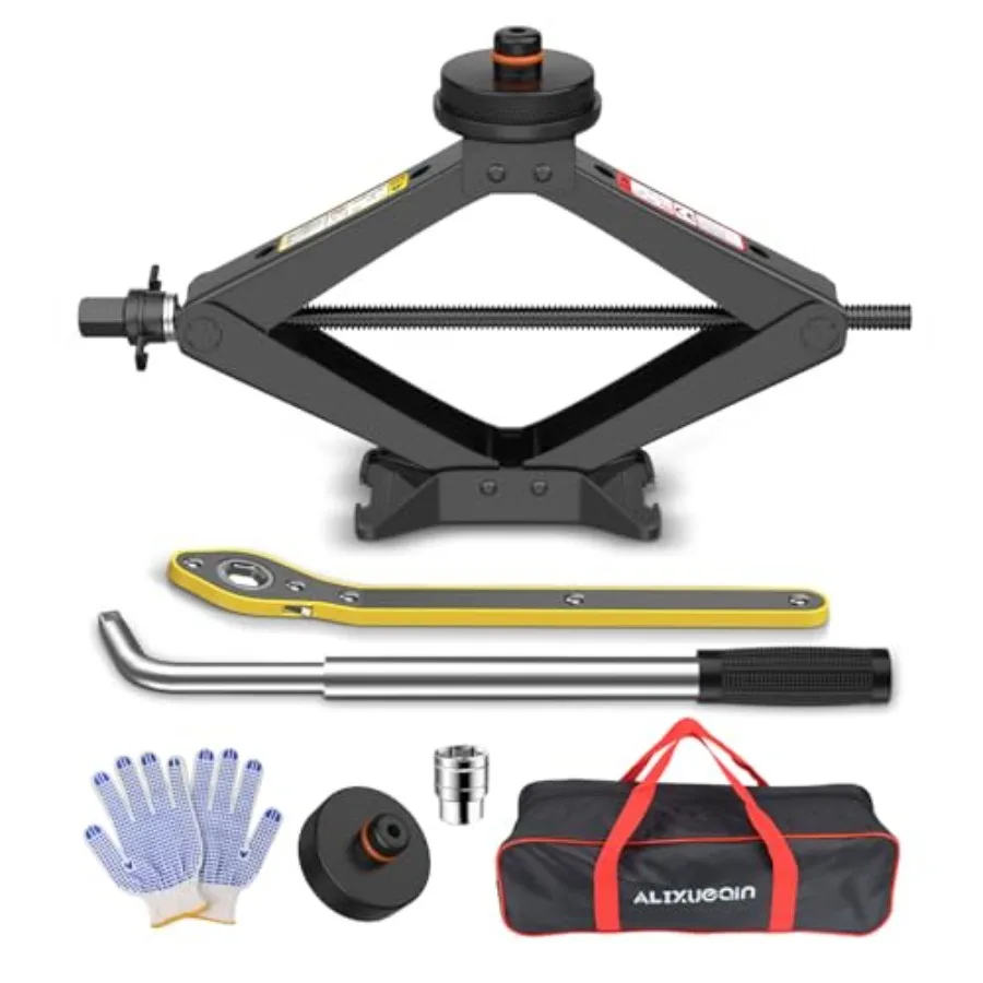 

Car Jack for Tesla 2.5 Ton Car Scissor Jack Kit for Tesla Model Y Model 3/S/X Tire Changing Kit with 2 Tesla Specific Jack Pads