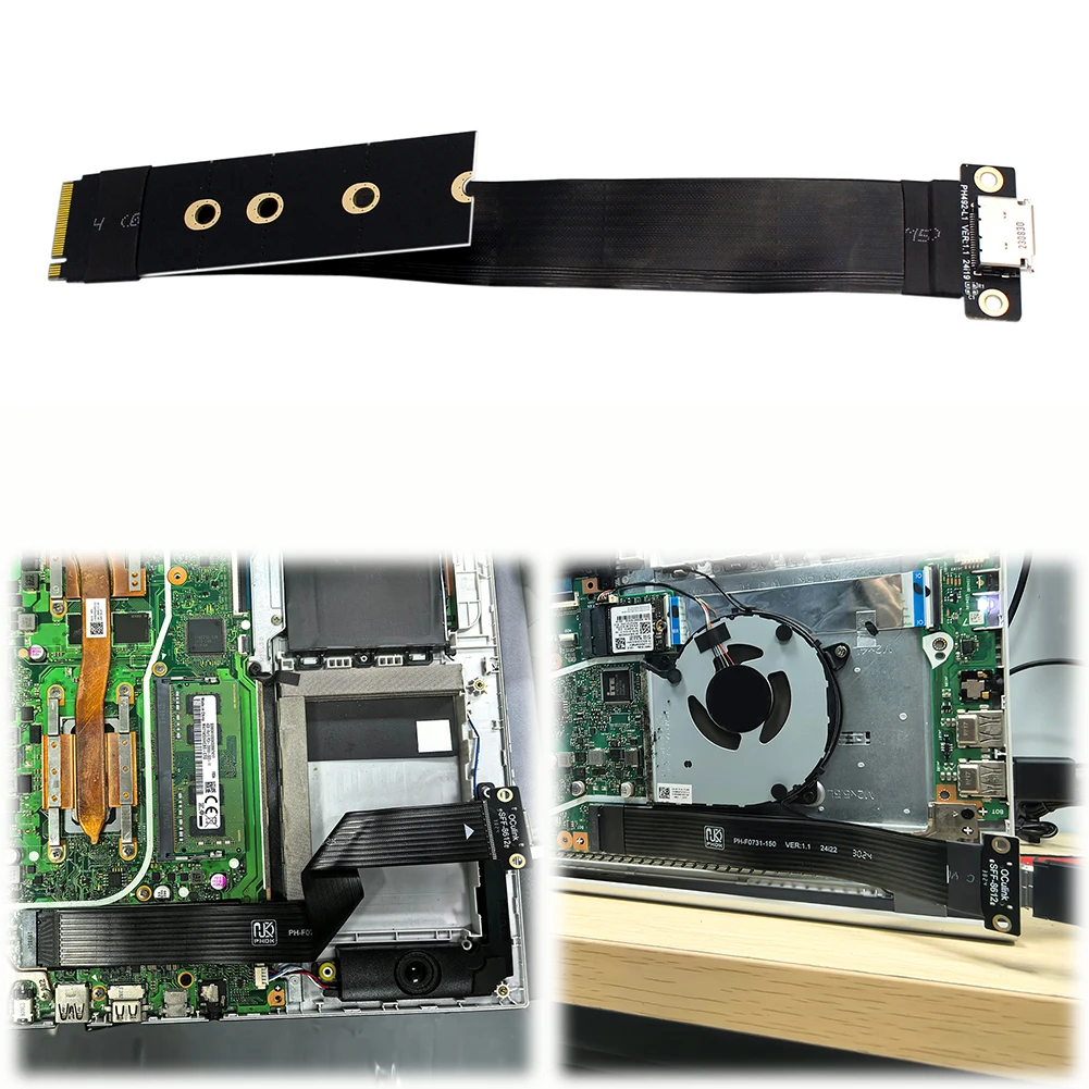 M.2 NVMe To Oculink Adapter Cable Laptop External Graphics Card Extension Cable for Stable Transmission in Gaming PC