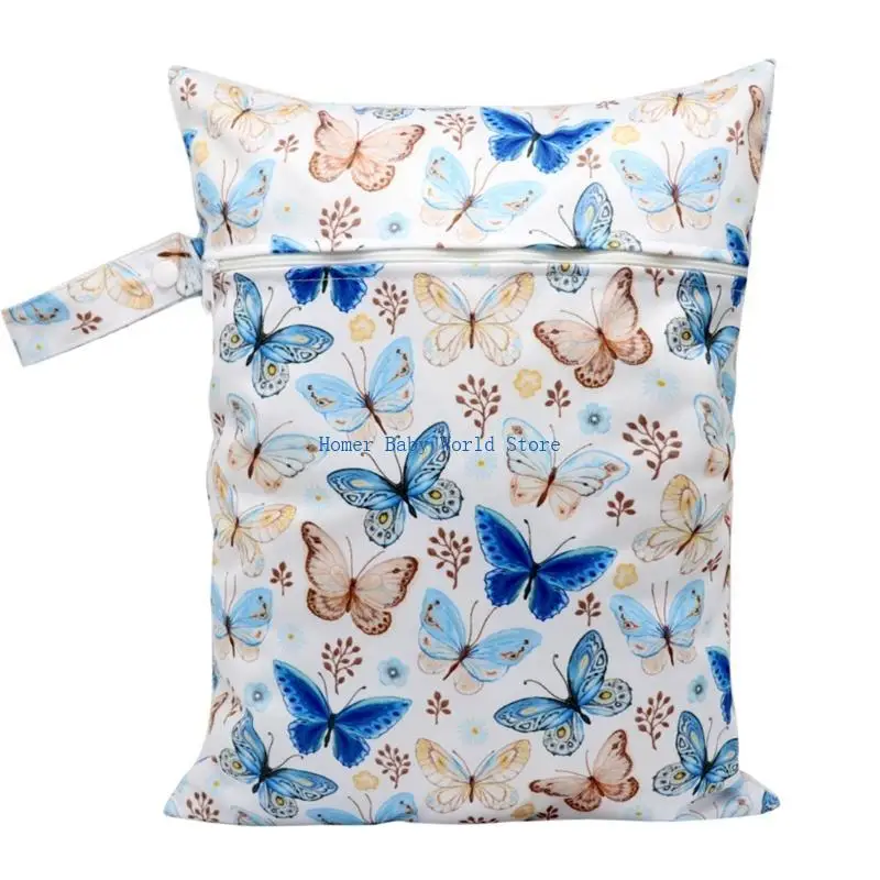 B2QD Đa Năng Túi Tã Cho Bé In Hình Hoạt Hình Khô Ướt Tã Dây Kéo Túi Xách Xe Đẩy Mang Theo Bộ Túi Đựng Du Lịch & Tổ Chức