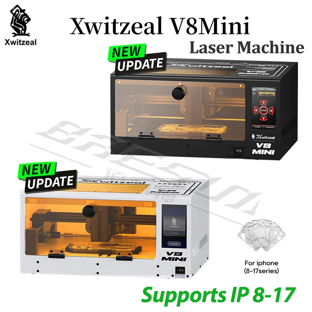 

Xwitzeal V8MINI Лазерный экран для iPhone 8-17 серии Заднее стекло и задняя камера Автофокус Лазерный инструмент для удаления клея