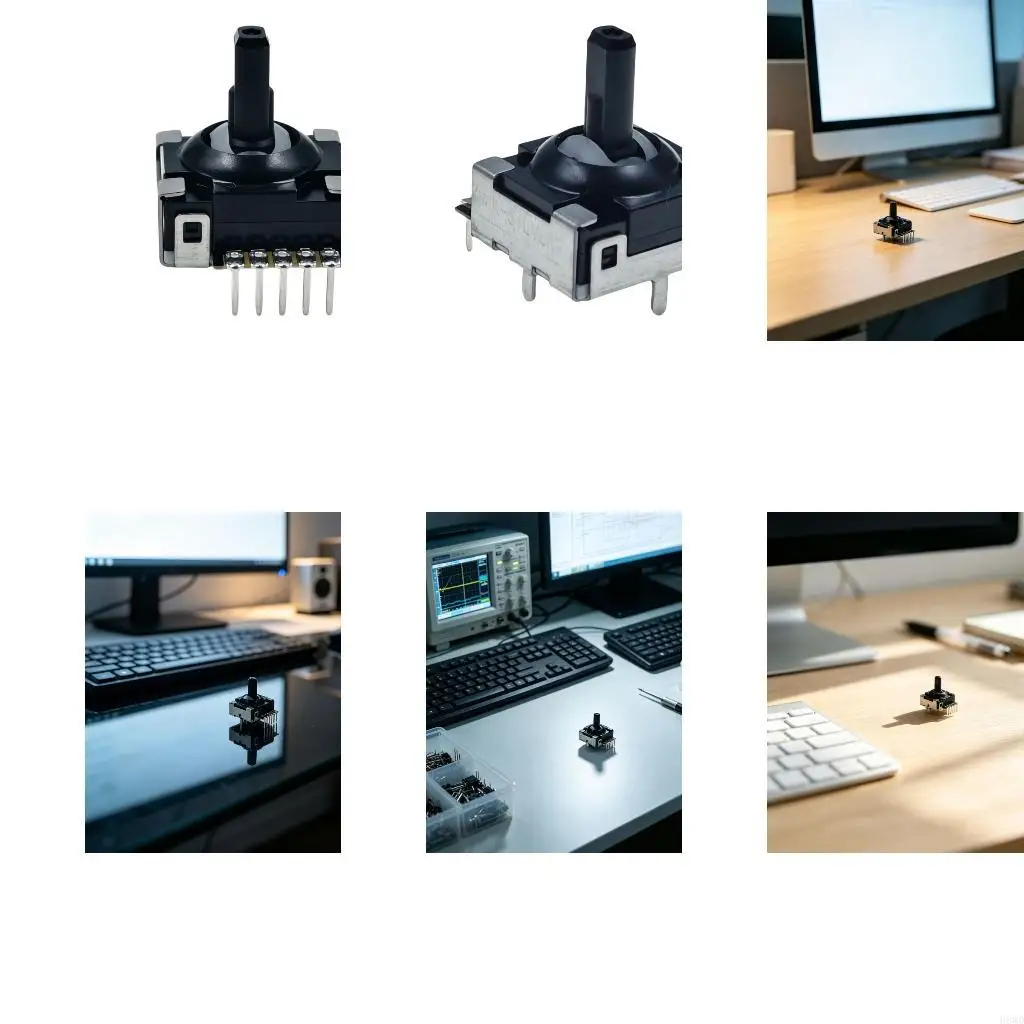 Hall-Effekt-Thumbstick-Ersatzmodul, 4er-Pack mit abgewinkeltem Pin-Layout, verstärktes Gehäuse, Controller-Reparaturteil für