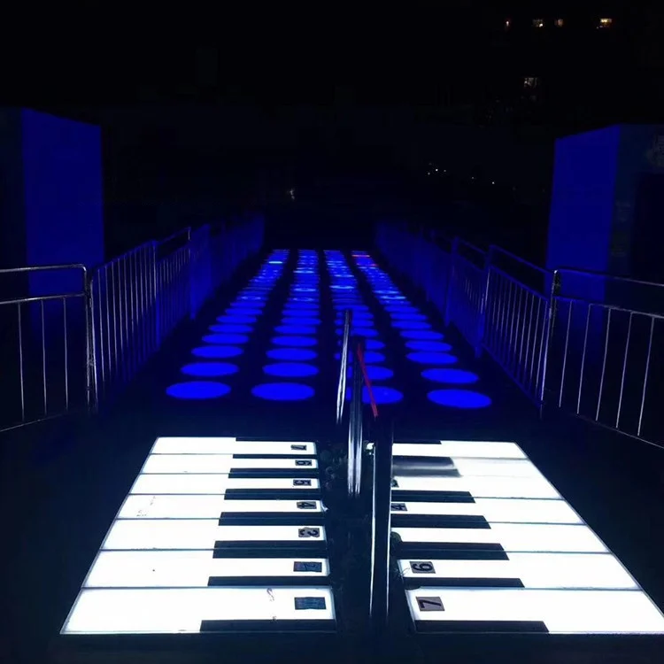 Floor piano induction floor Internet celebrities foot on the ground Interactive induction floor