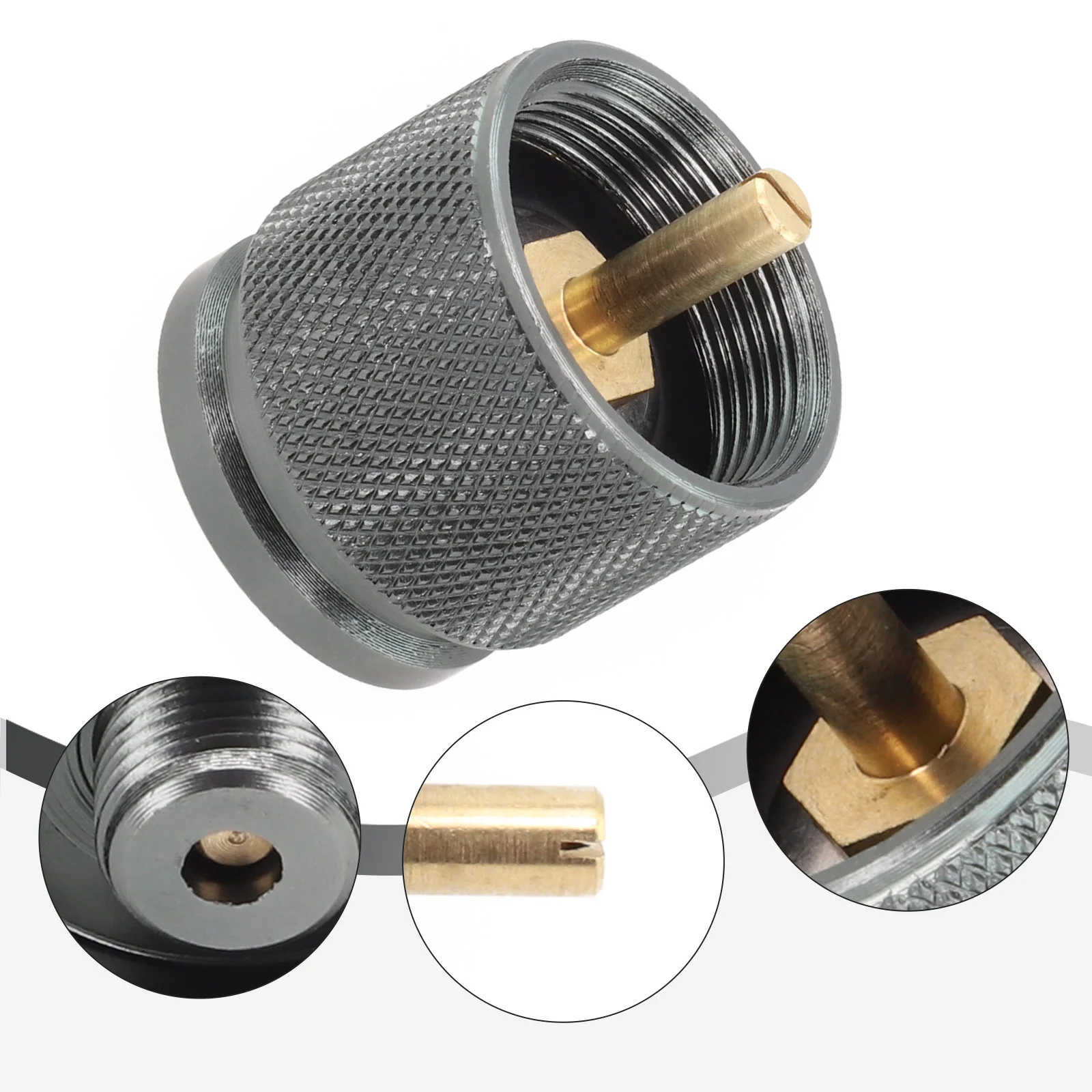 محول خزان الغاز الأمريكيين باللون الأسود، محول علبة البيوتان، سهل النقل، التحكم في تدفق الغاز، التحكم الآمن، تخزين سهل #5