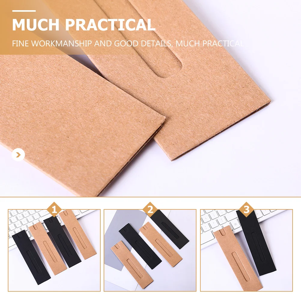 30Pcs Pen Packing Pouch Smooth Kraft Paper Dust Scratch Resistant Protective Sleeve for Gifting Writing Tools Kraft Pen Sleeve
