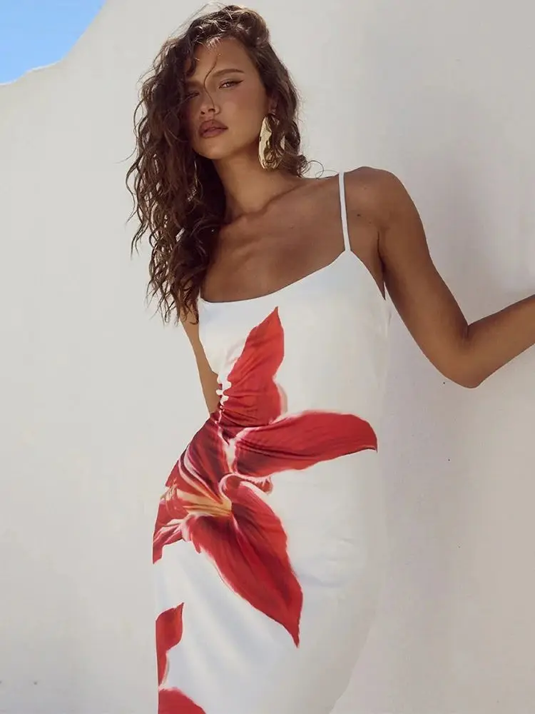 Mozision feminino estampa floral longo dr verão novo vestido ele elegante maxi dr para senhoras outono 2024 temporada outro material...